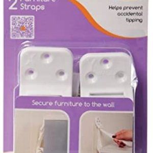 Dreambaby L199 Furniture Straps, 2-Pack (White)